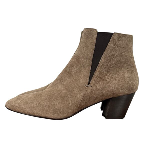 Aquatalia Faylynn Suede Weatherproof Boot Women's SZ 12 Brown Zip Point NEW $695 - Picture 2 of 10